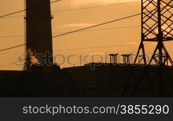 Power Lines in Sunset.