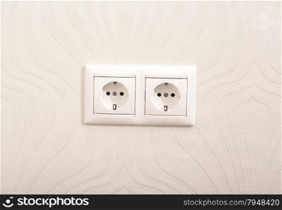Power outlet on wall