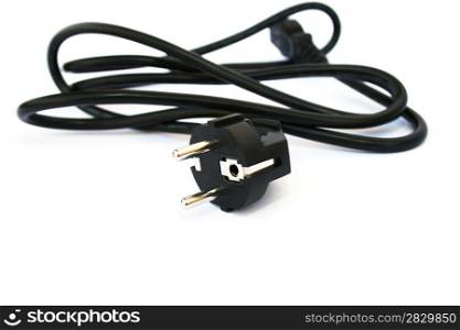Power plug isolated on white background.