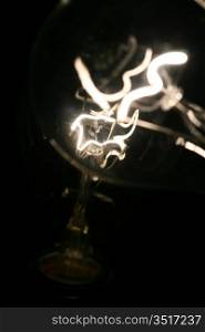 power shiny of glowing lamp macro