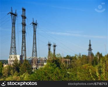 power station for electrical Industry in forest