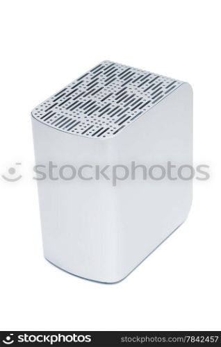 Powerful external hard drive on a white background