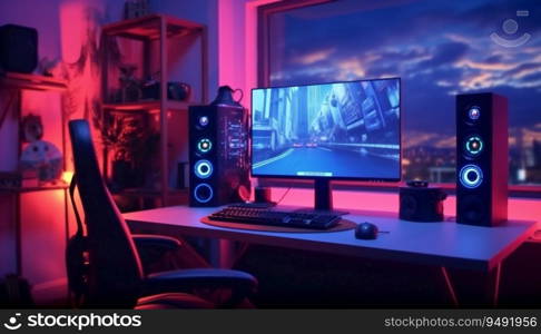 Powerful Personal Computer Gamer Rig with First-Person view