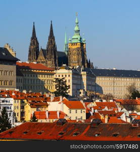 Prague castle and old town, Czech Republic