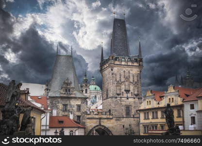 Prague - Charles bridge, Czech Republic. picturesque landscape