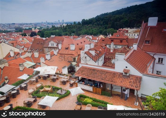 Prague, Mala Strana. View from Hradcany.