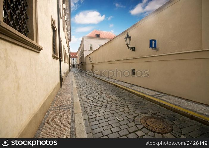 Prague. Old architecture, charming street view