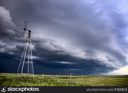 Prairie Storm Clouds Canada Saskatchewan Dramatic Summer