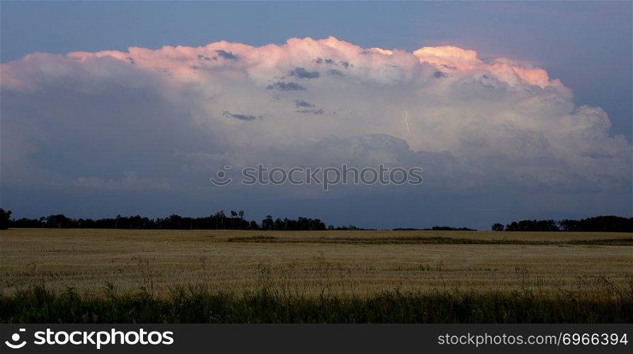 Prairie Storm Clouds Saskatchewan Canada Farm Land