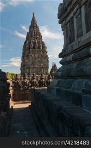 Prambanan temple, hindu temple in Indonesia of similar shape as Angkor&rsquo;s temples in Cambodia