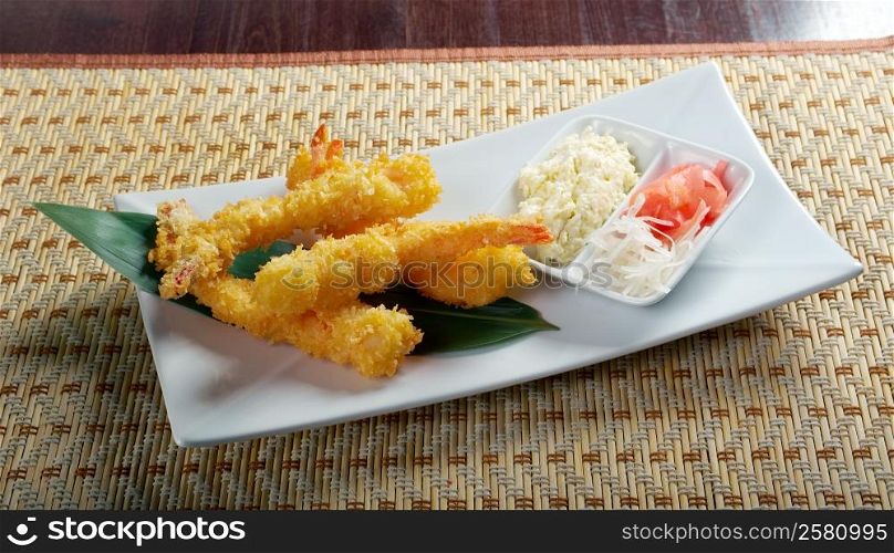 prawn Ebi tempura bowl, japanese food