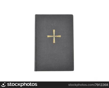 Prayer book on white