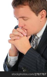 praying businessman