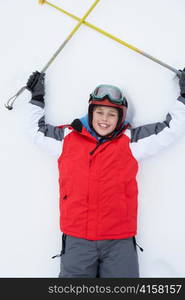 Pre-teen Boy on Ski Vacation