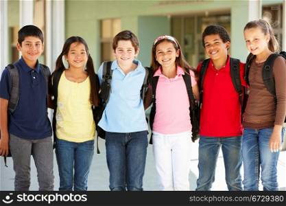 Pre teen children at school