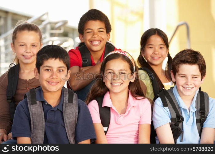 Pre teen children in school