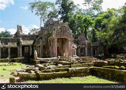 Preah Khan (Prah Khan) Temple located at Angkor, Siem Reap, Cambodia.