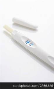 Pregnancy test showing positive