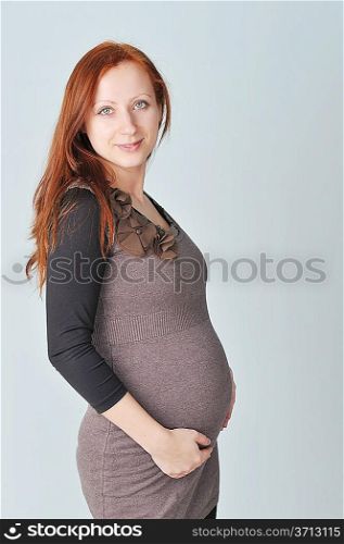 Pregnant belly .Happy future mother waiting baby