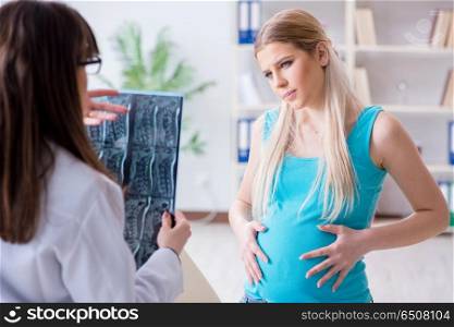 Pregnant woman at regular pregnancy check-up