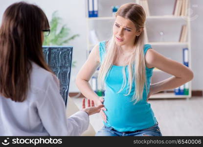 Pregnant woman at regular pregnancy check-up