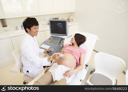 Pregnant Woman Having 4D Ultrasound Scan