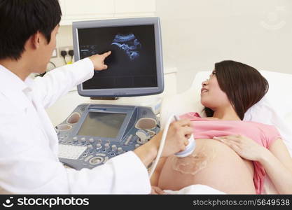 Pregnant Woman Having 4D Ultrasound Scan