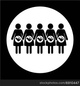 Pregnant woman icon