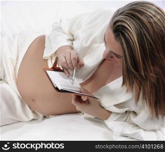pregnant woman who controls his diary