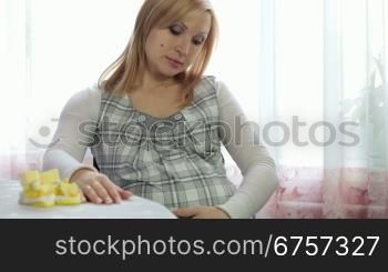 Pregnant Woman with Booties