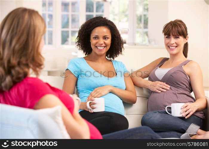 Pregnant women relaxing together