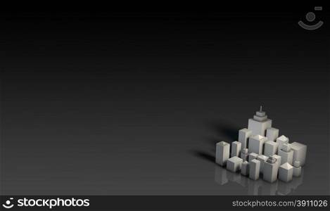 Premium Property Background in 3d Art Abstract. Premium Property