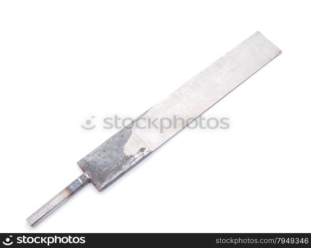 preparation for a knife on a white background