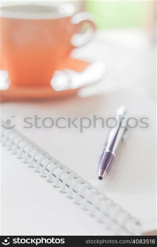 Prepare writing in coffee shop, stock photo