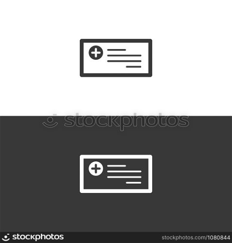 Prescription icon. Isolated image. Flat pharmacy and medicine vector illustration