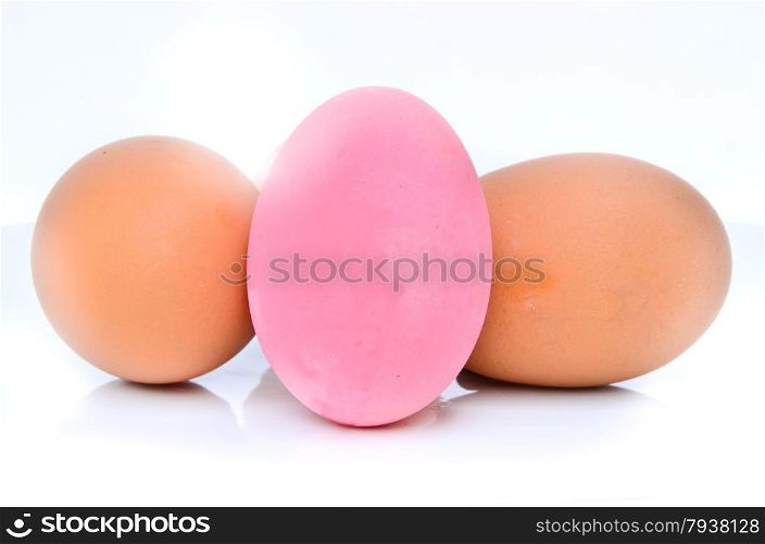 Preserved egg , pink eggs and brown eggs