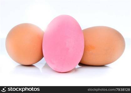 Preserved egg , pink eggs and brown eggs