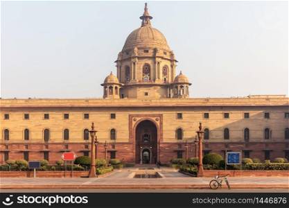 Presidential Palace or Rashtrapati Bhavan in New Delhi, India.
