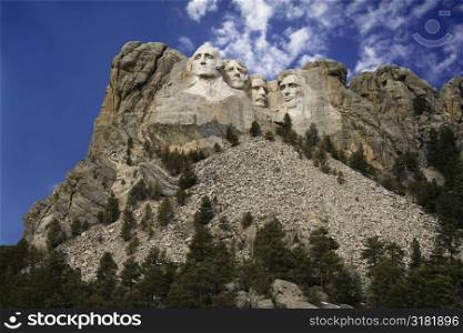 Presidential scuplture at Mount Rushmore National Monument, South Dakota.