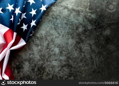 Presidents’ Day Typography abstract Background with American Flag