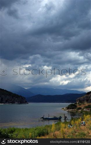 Prespa lakes, Psarades, Florina region, Greece