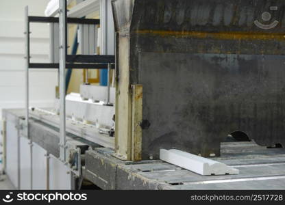 Press mould for the production of ceiling moldings. Plant for the production of sandwich panels from styrofoam. plant for the production of sandwich panels from styrofoam