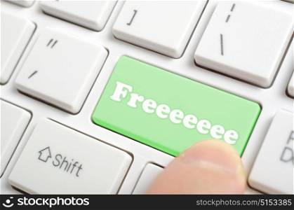 Pressing green free key on keyboard