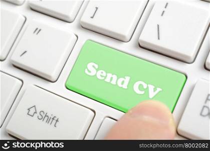 Pressing green send CV key on keyboard