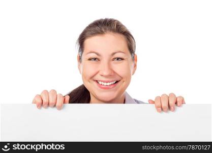 pretty brunette woman holding hands poster
