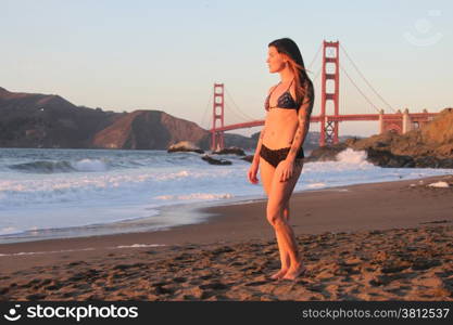 Pretty girl on a beach