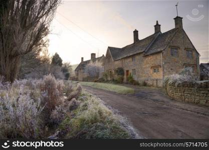 Pretty stone house in the small village of Aston Subedge near Chipping Campden, Gloucestershire, England.