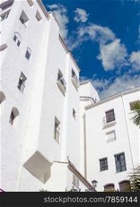 Pretty typical white houses Puerto Banus, Malaga Espana