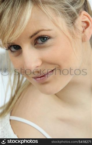 Pretty young fair-haired woman