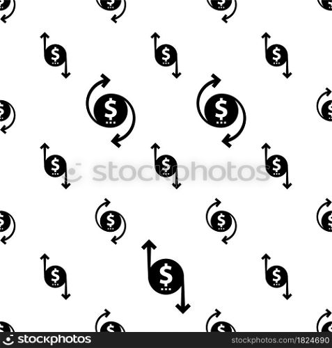 Price Change Icon Seamless Pattern, Price Drop, Increase, Fluctuation Icon Vector Art Illustration